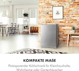 thumbnail of Delaware Kühlschrank 75 Liter 4-Liter-Gefrierfach Kompression Silber-Metallic