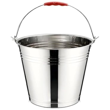 2 Cubos de Acero Inoxidable Balde Metalico con Mango Portátil de 8 litros COSHANO
