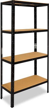 thumbnail of shelfplaza BLACK 180x70x45 cm Schwerlastregal in schwarz mit 4 Böden und 175 kg Traglast pro Boden