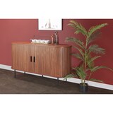 thumbnail of Möbilia Sideboard | 2 Schiebetüren | B 140 x T 40 x H 76 cm | walnuss – schwarz | 32020001 | Serie SIDEBOARD