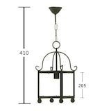 thumbnail of Farol de Forja San Gregorio Color Negro 41cm