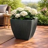 thumbnail of WellHome - Vaso in plastica stampata a rotazione 17L Ø30x30cm colore Antracite - Latia Square MIDL