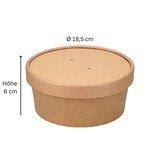 thumbnail of DeinPack 50 Salatschalen 1000ml  to go Schalen mit Deckel braun rund