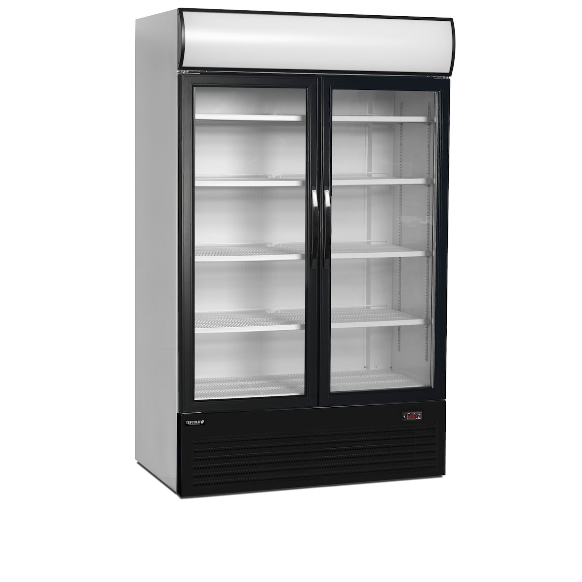 Vitrine refrigerada TEFCOLD, em aço e vidro, refrigeração profissional