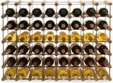 thumbnail of PROREGAL Modulares Weinregal VINOTECA MOD METAL | HxBxT 62,5x82,5x24,5cm | 8x6 Flaschen | Massives Kiefernholz | Braun geölt | Flaschenregal