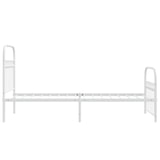 thumbnail of vidaXL Bedframe met hoofd- en voeteneinde metaal wit 80x200 cm