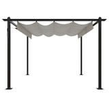 thumbnail of vidaXL Paviljoen met uitschuifbaar dak 3x3 m crème