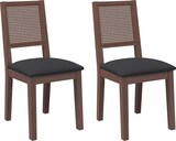 thumbnail of vidaXL Esszimmerstühle mit Kissen 2 Stk. Braun Massivholz Gummibaum