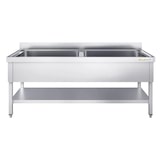 thumbnail of Fregadero grande de acero inoxidable de 1600x600mm con 2 cubetas PREMIUM - GOLDINOX GOLDINOX