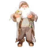 thumbnail of Vacchetti Babbo natale in tessuto con lanterna oro cmh80