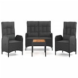 thumbnail of Helloshop26 - Conjunto de comedor de jardín exterior de 4 piezas con cojines negro 02_0013691