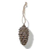thumbnail of Christbaumschmuck Tannenzapfen Figur 8,5cm Keramik Braun