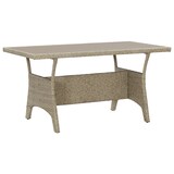thumbnail of Mesa de jardín de ratán sintético gris 120x70x66 cm