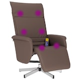thumbnail of vidaXL Massagestoel verstelbaar met voetensteun kunstleer bruin