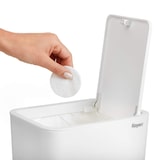 thumbnail of Rayen Badezimmer-Abfalleimer mit Deckel, 9 Liter Fassungsvermögen, weiß, PP, Maße: 22 x 16 x 33 cm