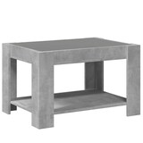 thumbnail of Mesa de centro y LED madera ingeniería gris hormigón 73x53x45cm