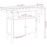 thumbnail of vidaXL Werkbank met lade en bankschroeven 124x52x83 cm massief acaciahout