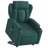 thumbnail of vidaXL Massagesessel mit Aufstehhilfe Dunkelgrün Stoff