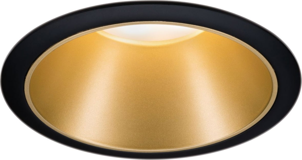Paulmann Einbauleuchte Cole    rund 88mm  GU10 max. 10W  230V dimmbar  Schwarz#Gold matt 93395