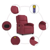 thumbnail of vidaXL Massagesessel Weinrot Stoff