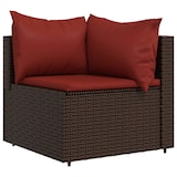 thumbnail of vidaXL 3-tlg. Garten-Lounge-Set mit Kissen Braun Poly Rattan