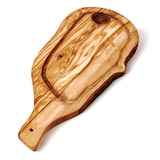 thumbnail of Steakbrett aus Olivenholz mit Saftrille und Griff 45 cm
