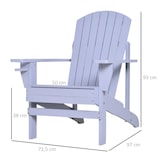 thumbnail of Outsunny - Adirondack-Gartenstuhl - 72.5Lx97Wx93Hcm - Grau