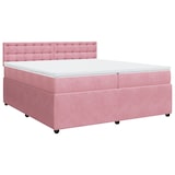 thumbnail of vidaXL Boxspringbett mit Matratze Rosa 200x200 cm Samt