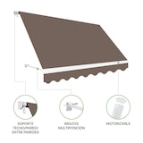 thumbnail of Wasabi - Toldo Exterior Balcón Enrollable 250x200cm Topo – Lona Poliéster - Soporte Pared – Anclaje Barandilla
