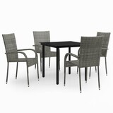 thumbnail of Helloshop26 - Conjunto de comedor de jardín exterior de 5 piezas muebles grises y negros 02_0013797