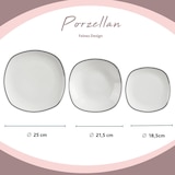 thumbnail of SÄNGER Porzellan Kombiservice Bilgola Black Rim 36 teilig für 6 Personen