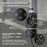 thumbnail of LuxeBath Heizstab 1200 W Schwarz mit Thermostat & Digitalanzeige – Elektrischer Heizstab mit Timer-Funktion, Heizpatrone für Badheizkörper,