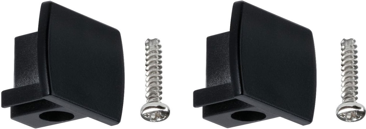 Paulmann URail Verbinder 2er-Set Endkappe 2er-Set 13x21mm Schwarz matt 96961