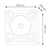 thumbnail of IluminaShop Ventilador de Techo 60X60 68W Armstrong Motor AC + Control Remoto