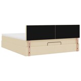 thumbnail of vidaXL Ottoman-Bett mit Matratze Creme 180x200 cm Stoff