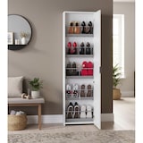 thumbnail of Dmora Schuhregal Ciclamino, Mehrzweck - Dielenmöbel mit Spiegeltür, Moderner Schuhschrank mit 5 Einlegeböden, 100% Made in Italy, 50x18h178 cm, Weiß