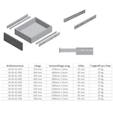 thumbnail of Schubladenschiene mit Selbsteinzug Schubladenauszug 45mm Höhe Vollauszug 600mm