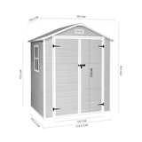 thumbnail of Wasabi - Cobertizo de Jardín en Resina Aqua 2.6 con ventana - Incluye el suelo - Gran puerta doble - Gris Blanco