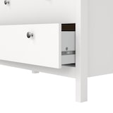 thumbnail of WellHome - Cómoda de Dormitorio con 3 Cajones y Tiradores de Metal o Cuero en color Blanco 83 x 39 x 80 cm - Guadalquivir