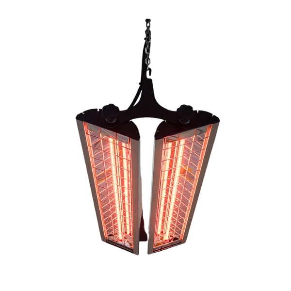 Lampe infrarouge double IR 3109RR 2P avec grille de protection - Émission à ondes courtes - Puissance 2 x 1500 W - Tension 230 V