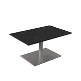 thumbnail of Vierhaus Couchtisch Platte Marmara Nero HPL schwarz,  höhenverstellbar, Metall perlsilberfarbig lackiert, rollbar