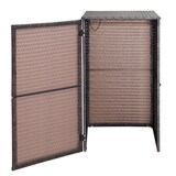 thumbnail of Casaria Mülltonnenbox Rattan Braun