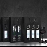 thumbnail of Saco 3 garrafas com janela vermelho de papel peliculado e pegas de cordão por 100 - Gimex