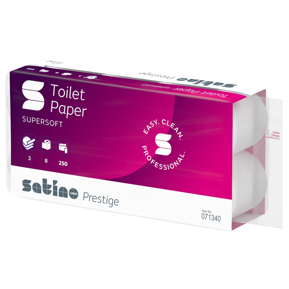 Satino by WEPA 071340 Toilettenpapier Prestige 3lg hw 250Blatt 8 St./Pa