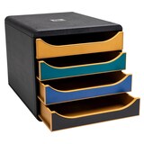 thumbnail of Exacompta - Réf. 310505D - BIG-BOX NeoDeco - Caisson 4 tiroirs  - Dimensions extérieures : Prof. 34,7 x l 27,8 x H 26,7 cm