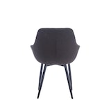 thumbnail of SalesFever 2er Set Armlehnstühle | Bezug Bouclé Stoff | Stuhlbeine Metall | B 64 x T 59 x H 86 cm | anthrazit – schwarz matt
