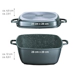 thumbnail of STONELINE® Multi-Eckpfanne 28 x 28 cm, mit Dampf- und Frittierfunktion, Induktion und backofengeeignet