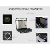 thumbnail of MF - Barbacoa de Gas FLAVO 60 - 3 Quemadores - Plancha y Parrilla de Hierro Fundido - Termómetro - Montaje Rápido - Para 10 Comensales