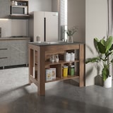 thumbnail of Mesa Auxiliar de cocina Cala en melamina con 3 estantes