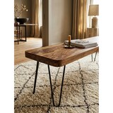 thumbnail of Esszimmer 120 x 45 x 40 cm Sitzbank BAGLI Massiv-Holz Sheesham Holz-Bank Natur-Produkt Küchenbank im